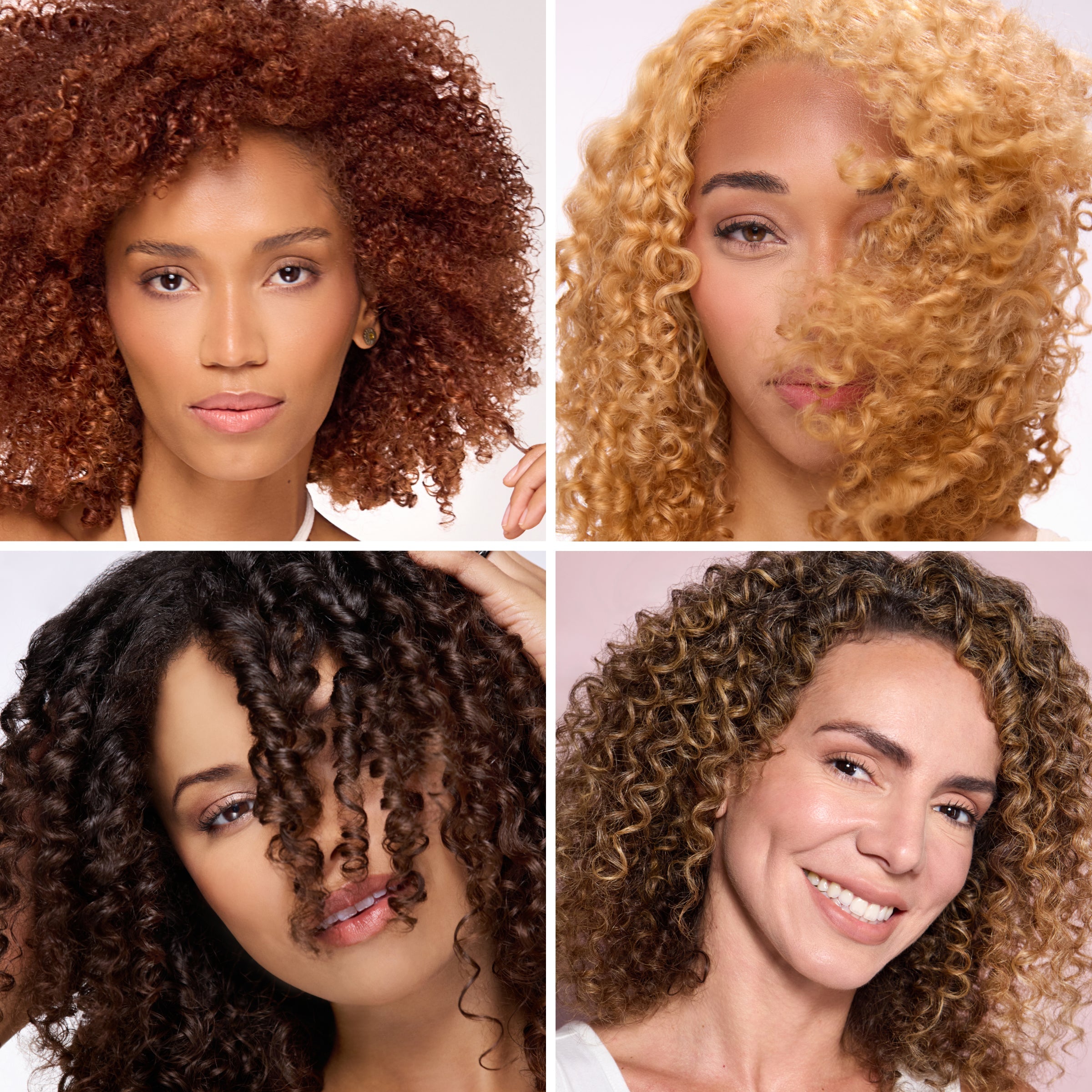 Diversity image of different curls.