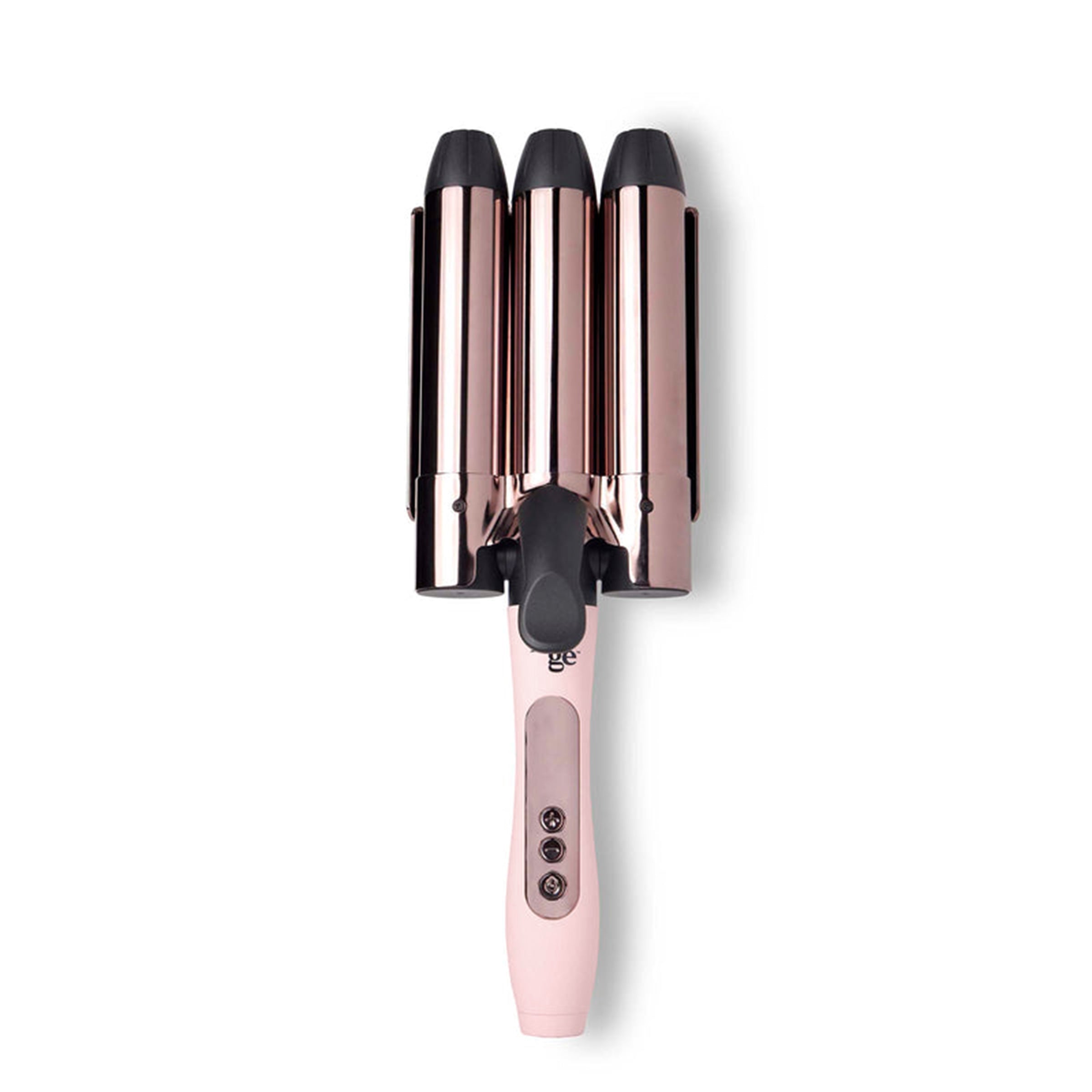 Blush Le Tridente triple barrel waver in a White Background