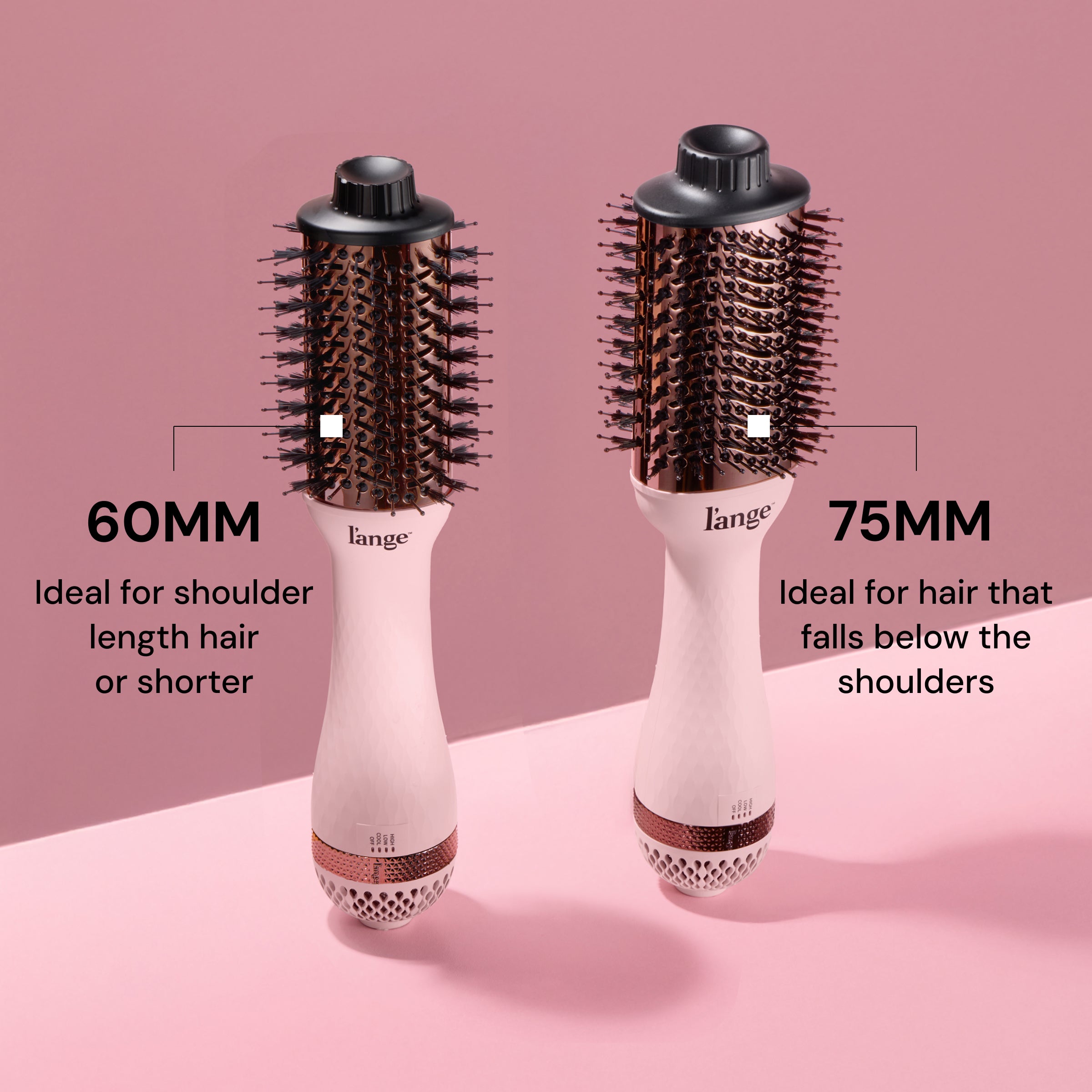 60MM Ideal for Shoulder Length Hair or Shorrter; 75MM Ideal for Hair that Falls Below the Shoulders