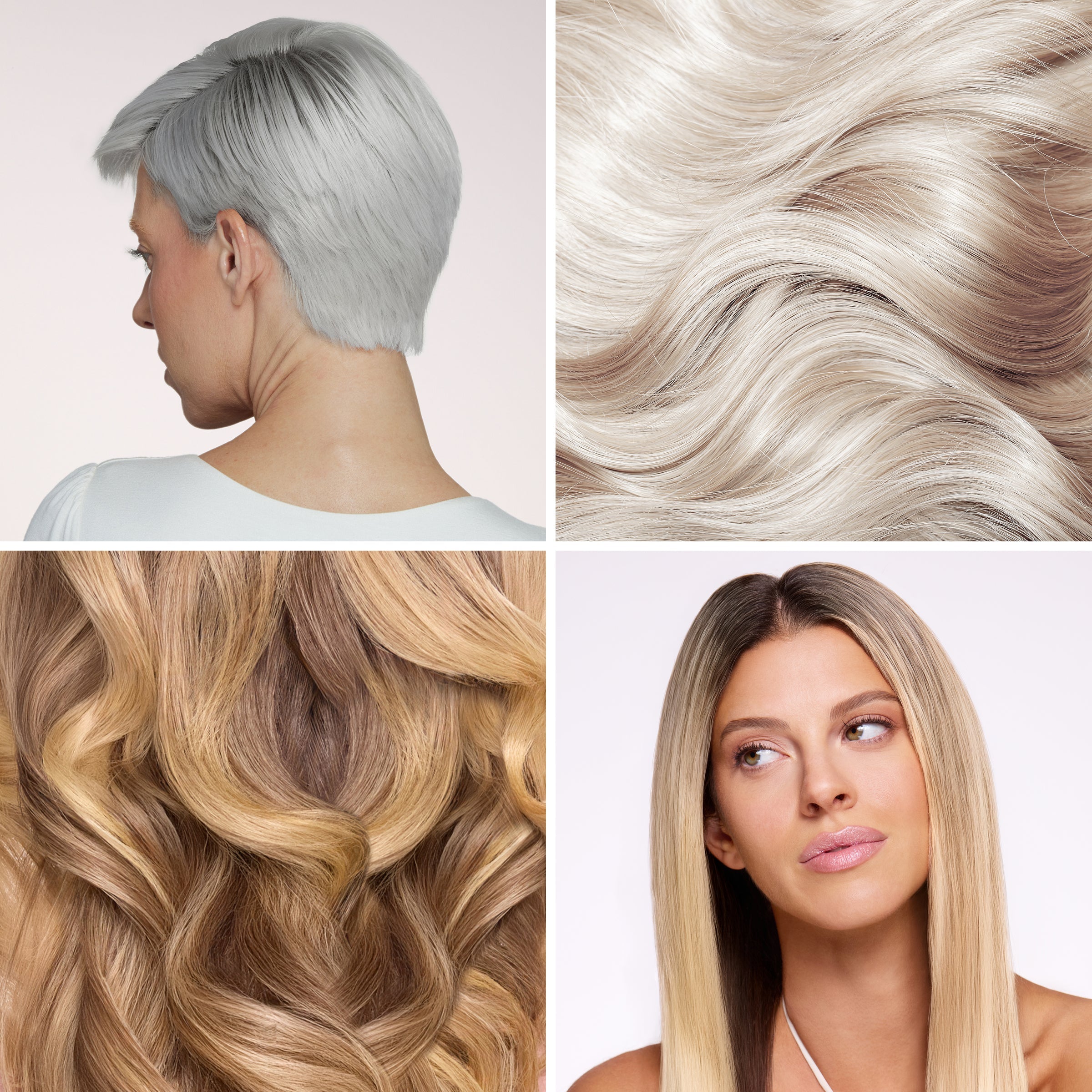 model diversity image with different blonde hair