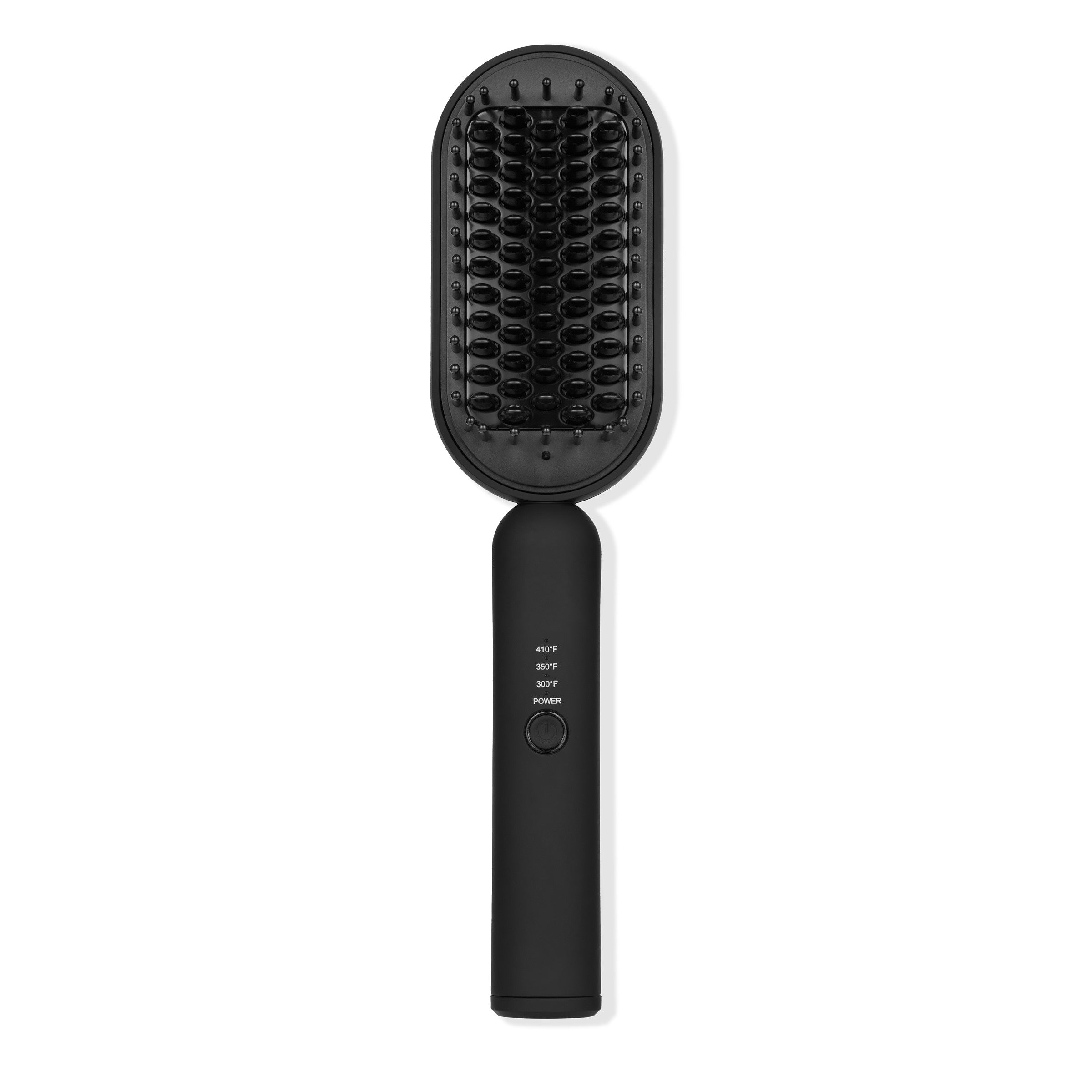 Mane Pass 2-in-1 Straightening Brush in black on a white background.